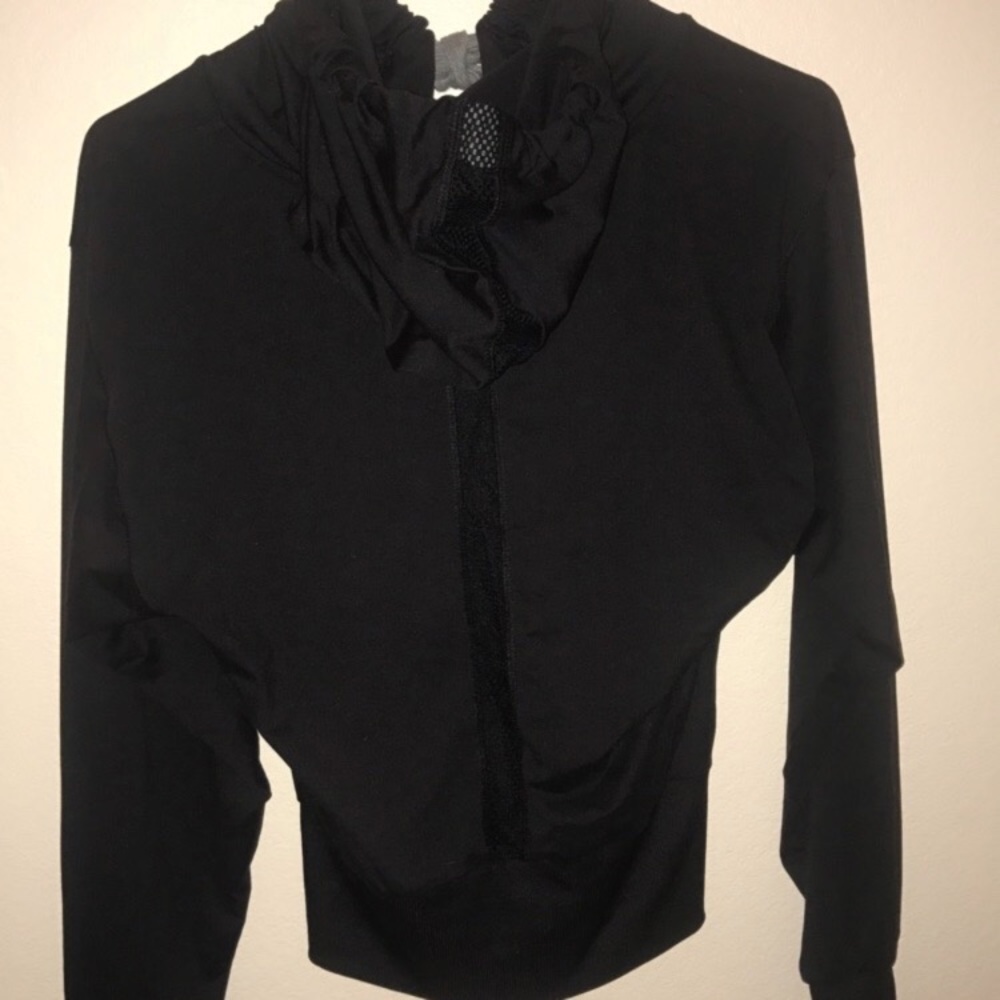 Black stretchy Athletic zip up jacket